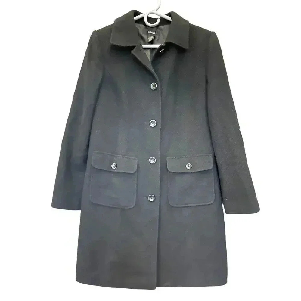 Style & Co Women’s Petite‎ Medium Black Peacoat